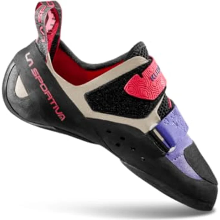LA SPORTIVA Kubo Kletterschuhe, ungefüttert aus Mikrofaser und Veloursleder, EU 37 1/2, mit doppeltem Klettverschluss und integrierter Schutzkappe – Bild 1