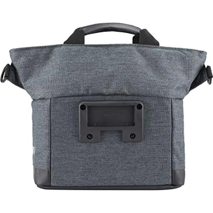 Norco Milford Lenkertasche, Tweed Grey 2021, mit KLICKfix Adapterplatte und großer Öffnung für einfaches Befüllen – Bild 3