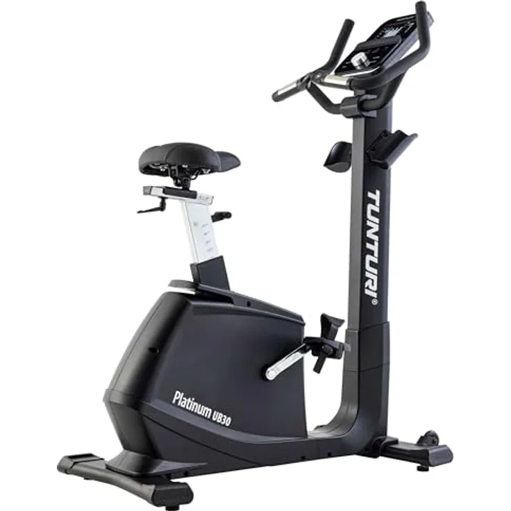Tunturi Platinum UB30 Heimtrainer - Ergometer mit 48 Widerstandsstufen, integrierte Herzfrequenzsensoren - Niedriger Einstieg, anpassbar