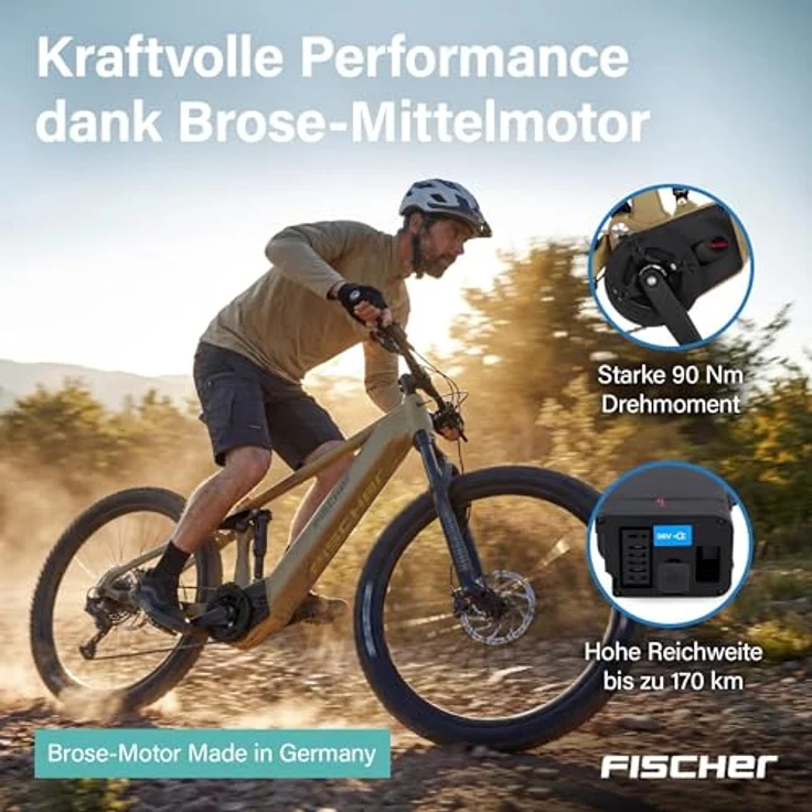Fischer E-Bike MTB Montis 10.0i Ultimate, Elektrofahrrad für Damen und Herren, 90 Nm Mittelmotor, 711 Wh Akku, hydraulische Scheibenbremse, 12-Gang Kettenschaltung, Rockshox Luftfedergabel, RH 43 – Bild 2