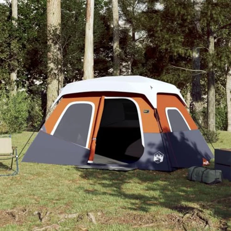vidaXL Campingzelt 6 Personen, wasserdicht mit integrierter LED-Beleuchtung und Quick-Release-System, 11.50 kg – Bild 2