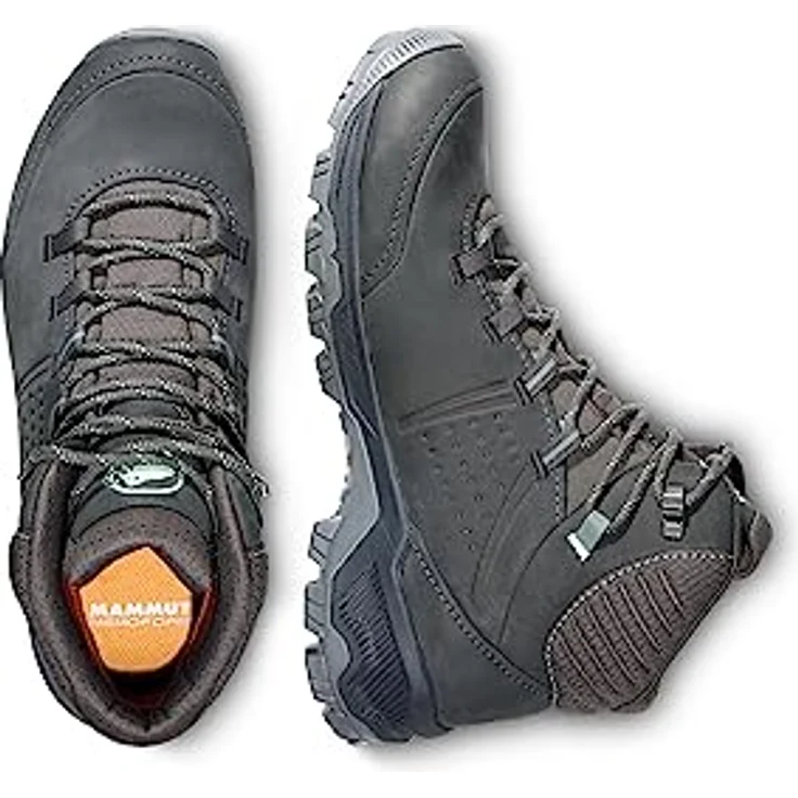 Mammut Nova Mid IV GTX, wasserdichter All-Terrain Wanderschuh aus Nubukleder mit Vibram® Sohle, dunkelgrau/jadegrün – Bild 2