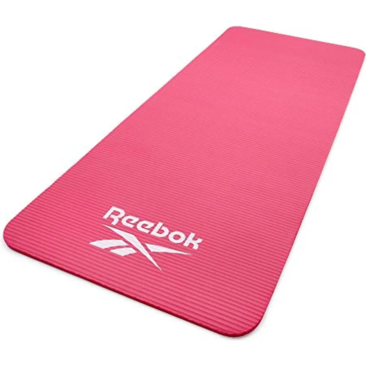 Reebok Unisex - Trainingsmatte 15mm Rosa, Yoga- und Fitnessmatte mit geriffeltem Boden und extra Polsterung – Bild 1
