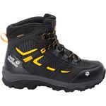 Jack Wolfskin Vojo Texapore Mid K, Unisex Wanderschuhe, Wasserdicht, Schwarz, Größe 38