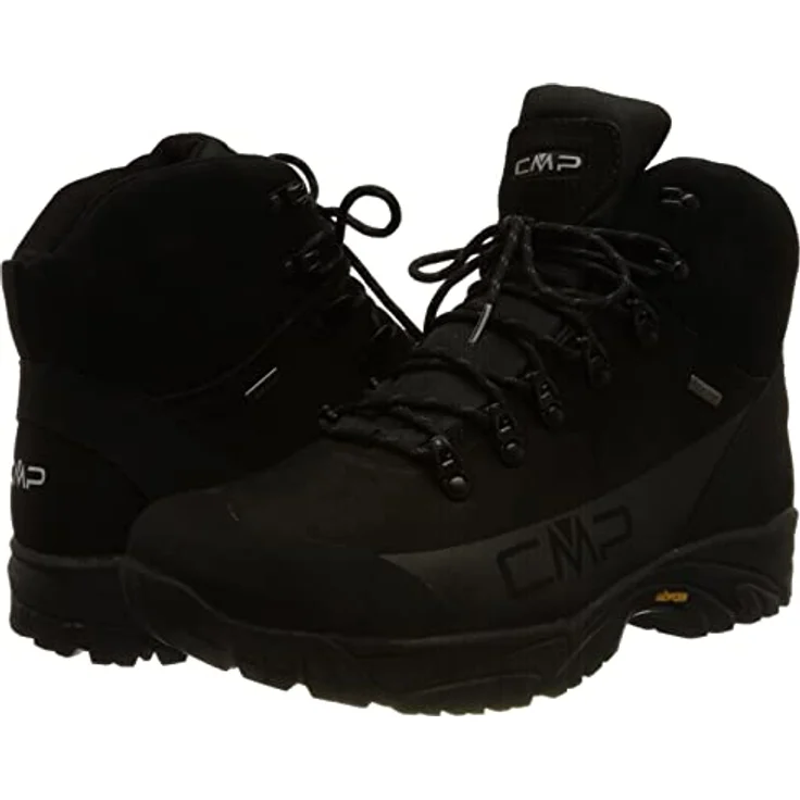 CMP Campagnolo Dhenieb WP, Herren Wanderschuhe, wasserdichtes Nubuk- und Veloursleder, Vibram-Sohle, Schwarz, Größe 46 – Bild 7