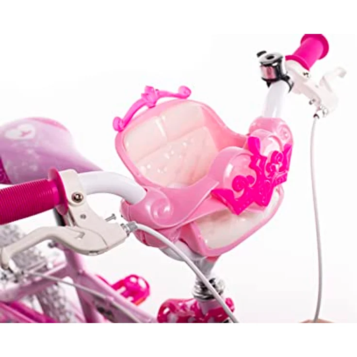 Huffy Disney Prinzessinnen Kinderfahrrad, 16 Zoll mit Puppensitz, geeignet für 105-117 cm, rosa – Bild 2