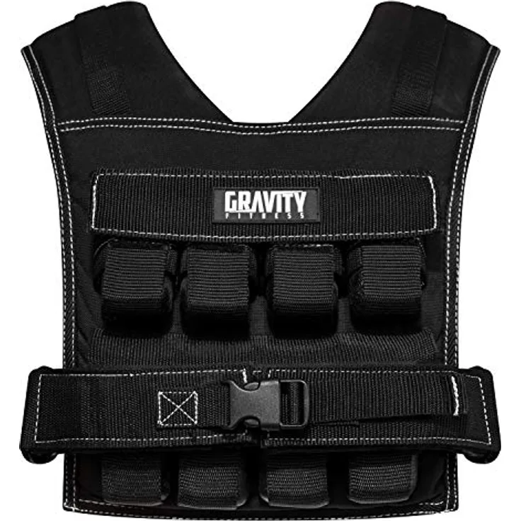 Gravity Fitness | Gewichtsweste, 20 kg, voll verstellbar. Für Calisthenics, CrossFit, Krafttraining, Heim- und kommerzielle Nutzung geeignet