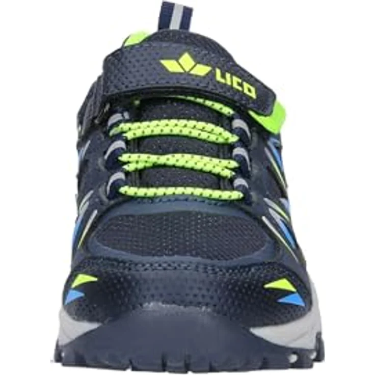 Lico Allen VS Trekkingschuh mit TEX-Membran, marine/blau/lemon, elastische Schnürsenkel und Klettverschluss, auswechselbare Textileinlegesohle bis Größe 35 – Bild 2