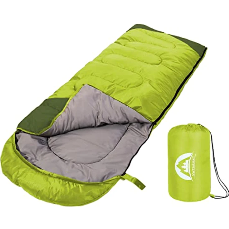 SWTMERRY Schlafsack für 3-4 Jahreszeiten, wasserdicht und atmungsaktiv, leicht, für Jugendliche und Erwachsene, ideal für Wandern und Campen – Bild 1