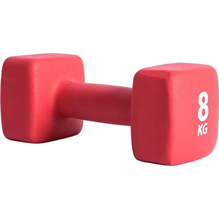 Pure2Improve Neopren-Hanteln, Rot, 8kg - Perfektes Trainingswerkzeug für ein Ganzkörpertraining – Bild 1