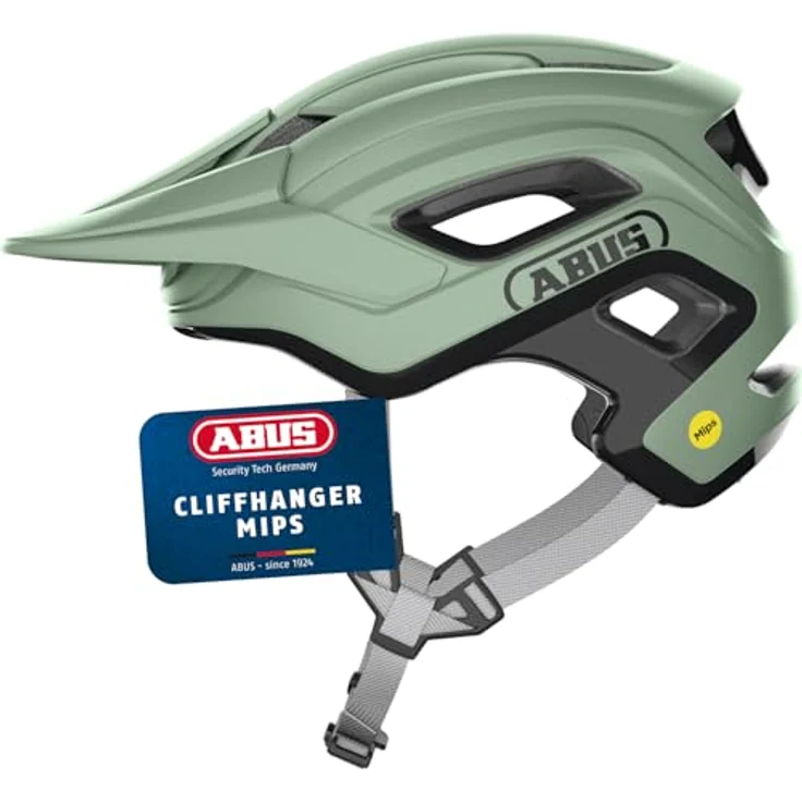 ABUS MTB-Helm Cliffhanger MIPS, Fahrradhelm mit MIPS Aufprallschutz, großen Lüftungsöffnungen, grün, Größe L – Bild 1