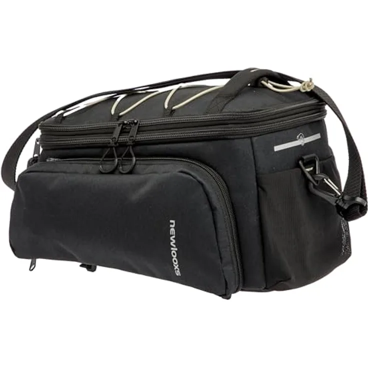 New Looxs Sports Trunkbag 31 L, Fahrradtasche für Racktime Gepäckträger, 100% wasserdicht mit Regenhülle, integrierter Racktime-Adapter, geräumige Innenfächer