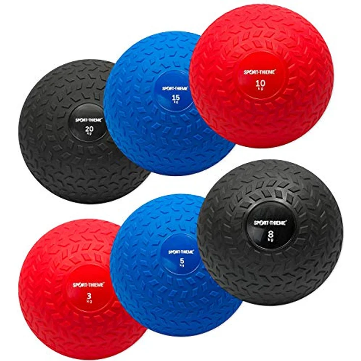 Sport-Thieme Slam-Ball | Gewichtsball, Smash- Battleball mit Stahl-Sand Füllung u. strukturierter Gummi-Oberfläche | In 6 Varianten: 3-20 kg | Ø 23-28 cm – Bild 1
