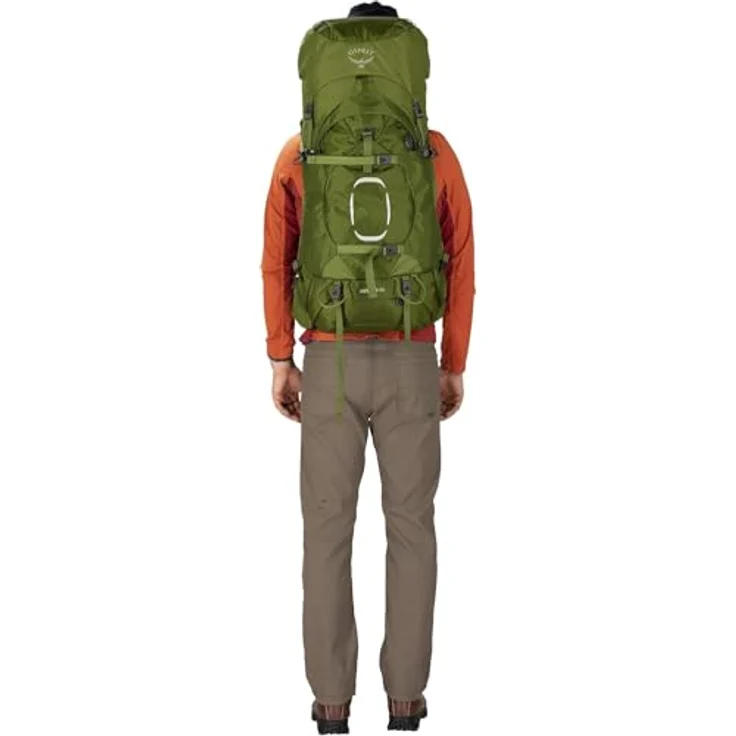 Osprey Aether 55 Trekkingrucksack für Männer Black - L/XL, PFC-freie DWR-Beschichtung, verstellbare AirScape Rückenplatte, integrierte Regenhülle – Bild 2