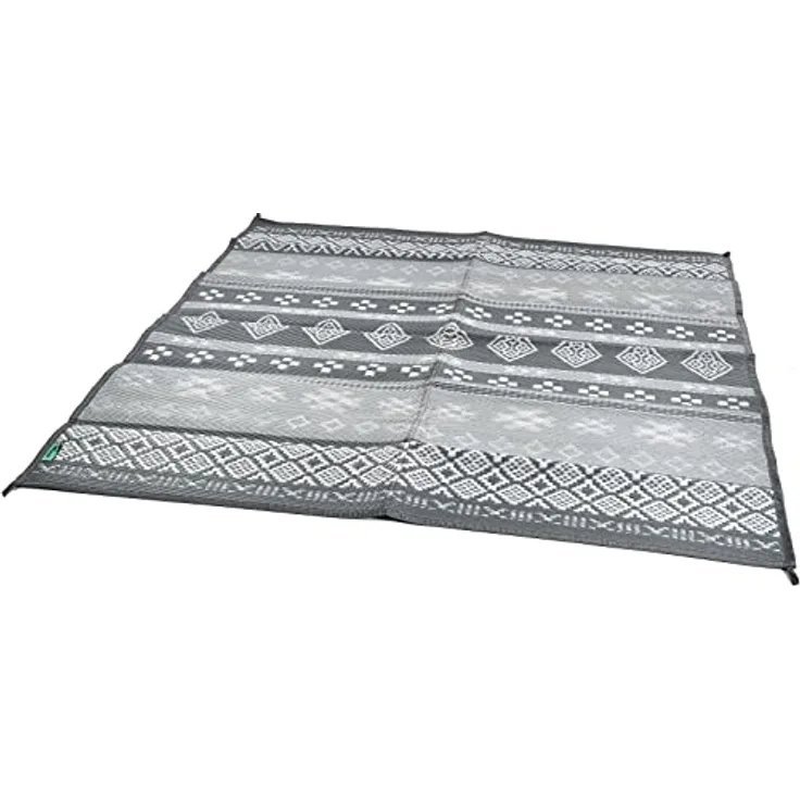 Human Comfort Outdoor Teppich Sapporo, Wendbarer Zeltboden in natürlicher Optik, atmungsaktiv & feuchtigkeitsbeständig, 270 x 200 cm