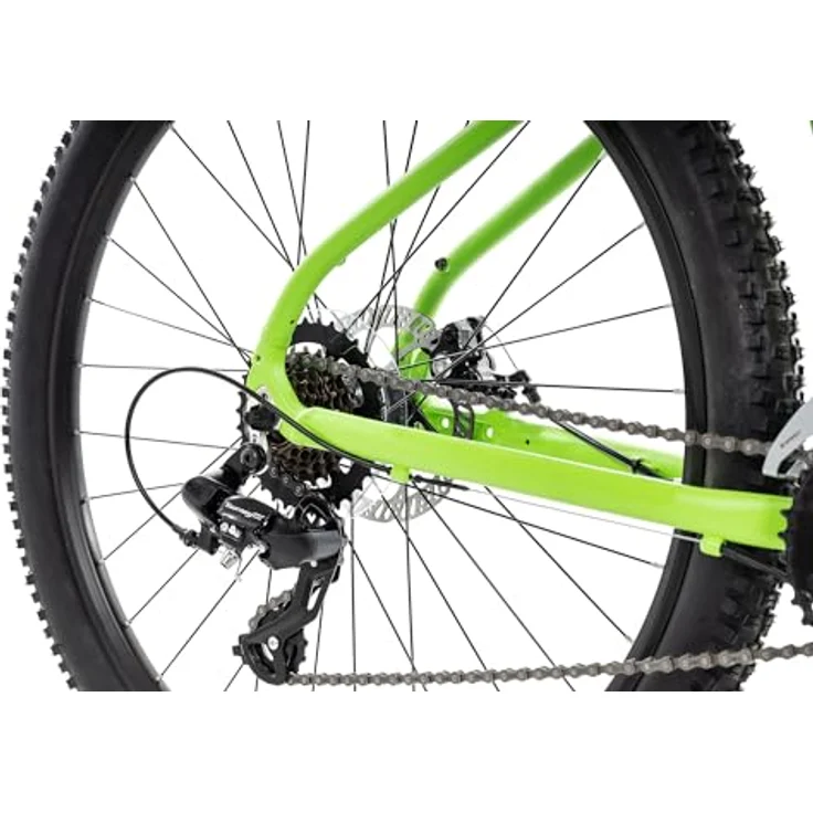 Axess SANDEE Hardtail Mountainbike für Einsteiger, 29 Zoll, Aluminiumrahmen, grün, 14-Gang Shimano Schaltung, Tektro Scheibenbremsen – Bild 2