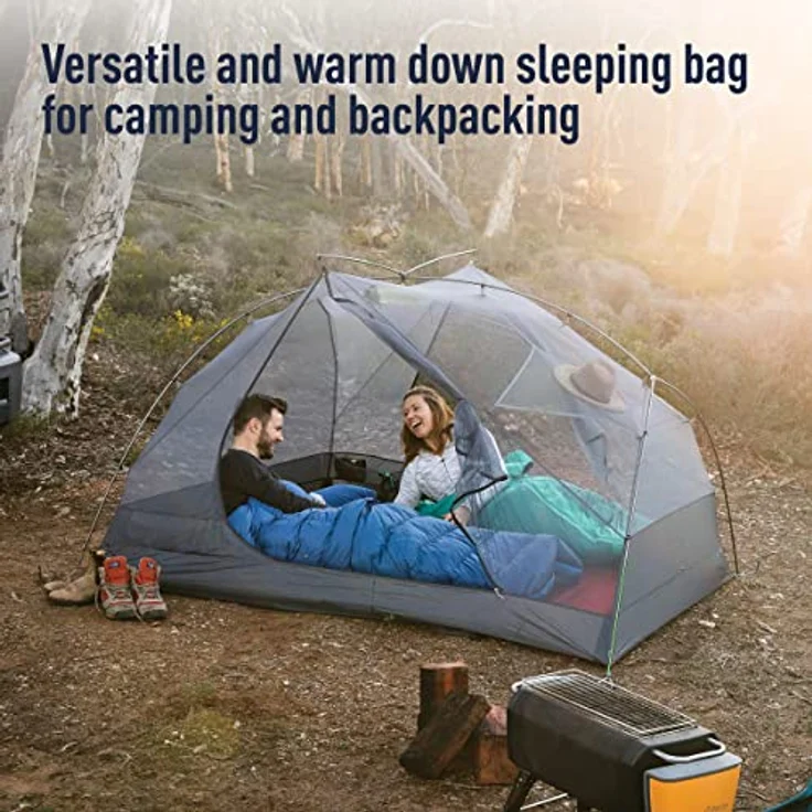 Sea to Summit Trek Down Schlafsack, 30 Grad, Regular, Daunenisolierung mit 650 Füllkraft, Mumien-Stil, YKK-Reißverschluss, Ultra-Dry-Daunen – Bild 3
