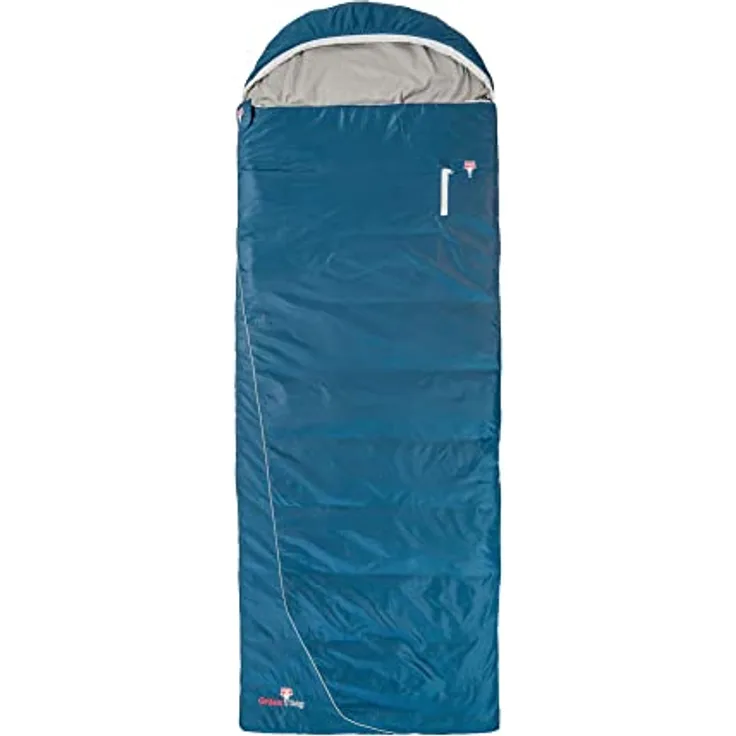 Grüezi Bag Cloud Cotton Comfort, Schlafsack 225 cm mit Baumwollfutter, wasserabweisend und vielseitig als Decke nutzbar, für Temperaturen von 8 °C bis 4 °C