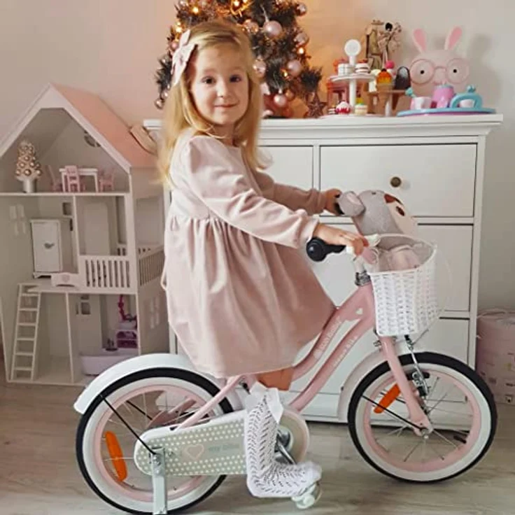 Sun Baby Heart Bike, 14 Zoll Kinderfahrrad mit Schubstange, rosa, für Gesamtgewicht bis 50 kg – Bild 7