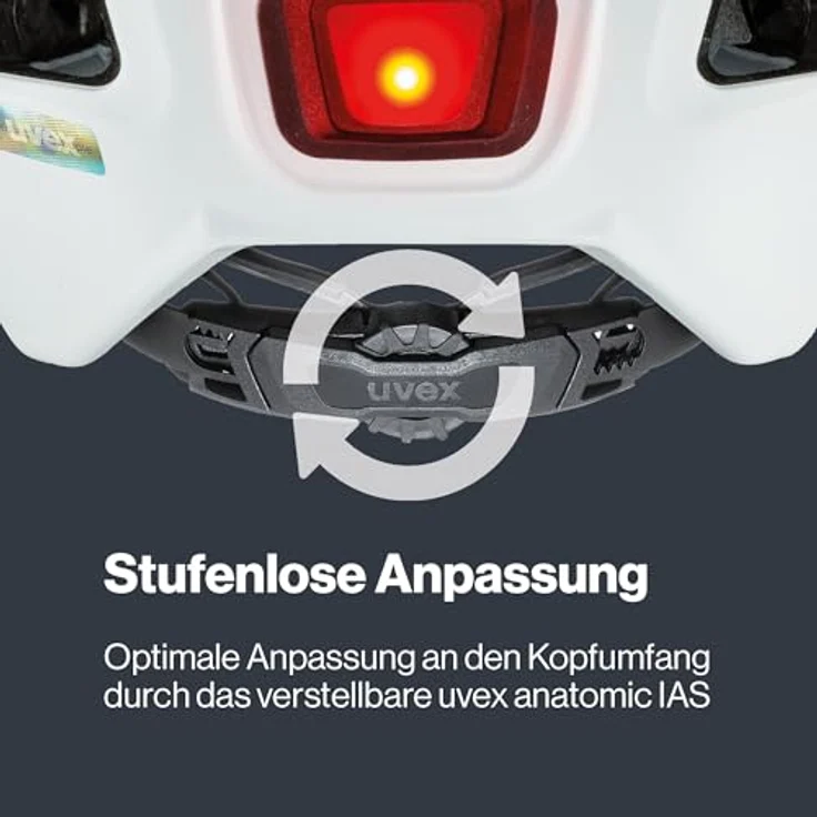 Uvex Sports Velohelm, sand-white matte, Kopfumfang 52-57 cm, mit Visiersystem und 19 Belüftungsöffnungen – Bild 5