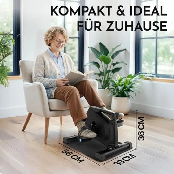 NEOLYMP Pedaltrainer für Zuhause, gelenkschonender Beintrainer im Sitzen mit Display, 8 Widerstandsstufen & TÜV geprüft, ideal für Senioren, leise und rutschfest – Bild 3