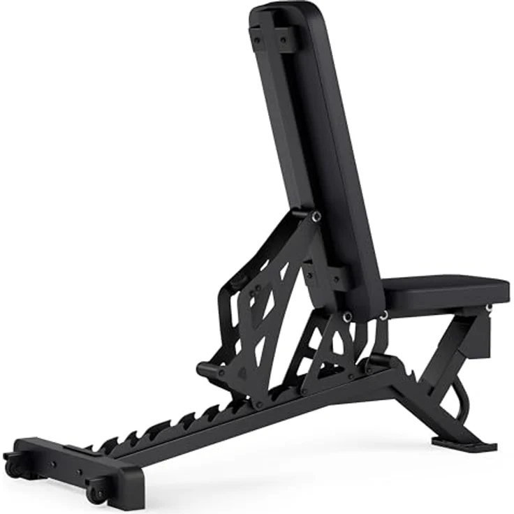 ZIPRO verstellbare Bank Nocardio, Hantelbank Belastung 350kg, Fitnessbank mit 8-Fach verstellbaren Rückenlehne und 3-Fach verstellbarem Kissen, Sit Up Bank, schwarz – Bild 4