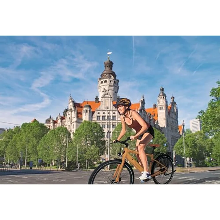 SachsenRAD C3T Urban Trekking E-Bike, 28 Zoll, 250W Motor, Riemenantrieb, 18kg ultraleicht, orange – Bild 3