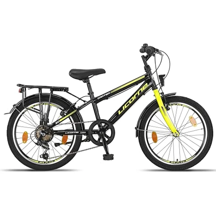 Licorne Bike Carter Premium Mountainbike für Kinder, 20 Zoll, 6 Gang Kettenschaltung, Vorder- und Hinterbeleuchtung, blau – Bild 8