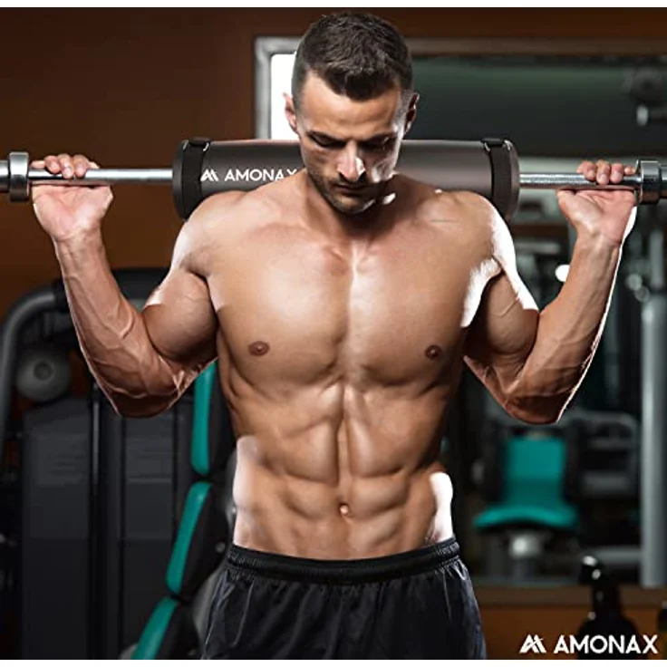 Amonax langhantel polster, extra dicke nackenpolster langhantel- Barbell Pad nackenschutz für hip thrust und squat, und andere Übungen, Fitness, Krafttraining für Männer und Frauen (Schwarz) – Bild 3