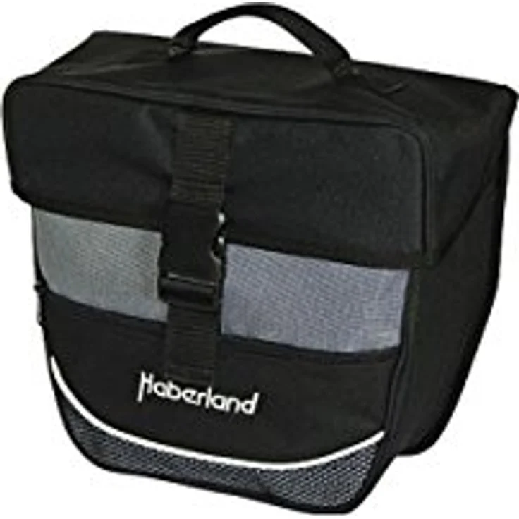 Haberland Fahrradtasche Einzeltasche Einsteiger-Serie, Schwarz-Silber, 12.5 Liter, 30 x 32 x 13 cm – Bild 2