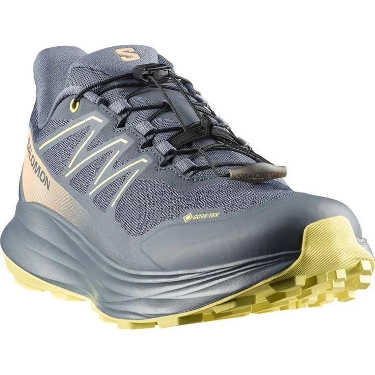 Salomon Alpharide 2 GTX W, Leichte Laufschuhe für Damen mit GORE-TEX, Dark Storm/Surge, Schnellschnürsystem