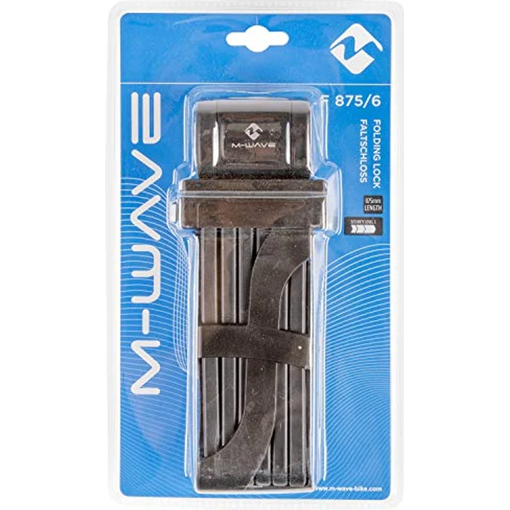 M-Wave Fahrradschloss Faltschloss 2er Set, je 875 mm, gehärteter Stahl, gleichschließend mit 4 Schlüsseln, inkl. Halter – Bild 5