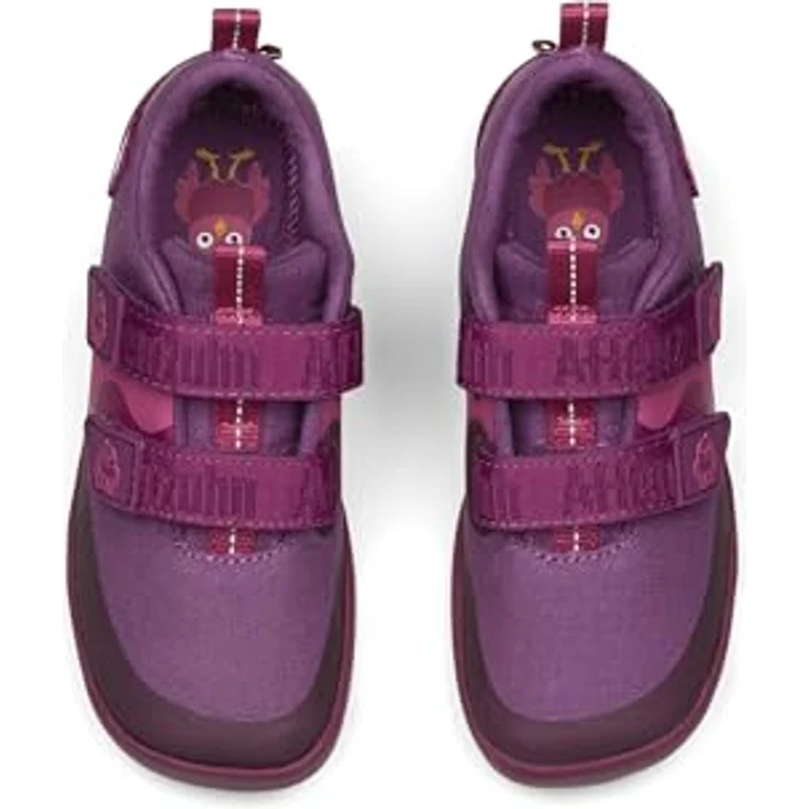 Affenzahn Kid's Barfussschuh Baumwolle Lucky, Kletterschuhe für Damen, rosa, Gummisohle, Klettverschluss, atmungsaktiv – Bild 4