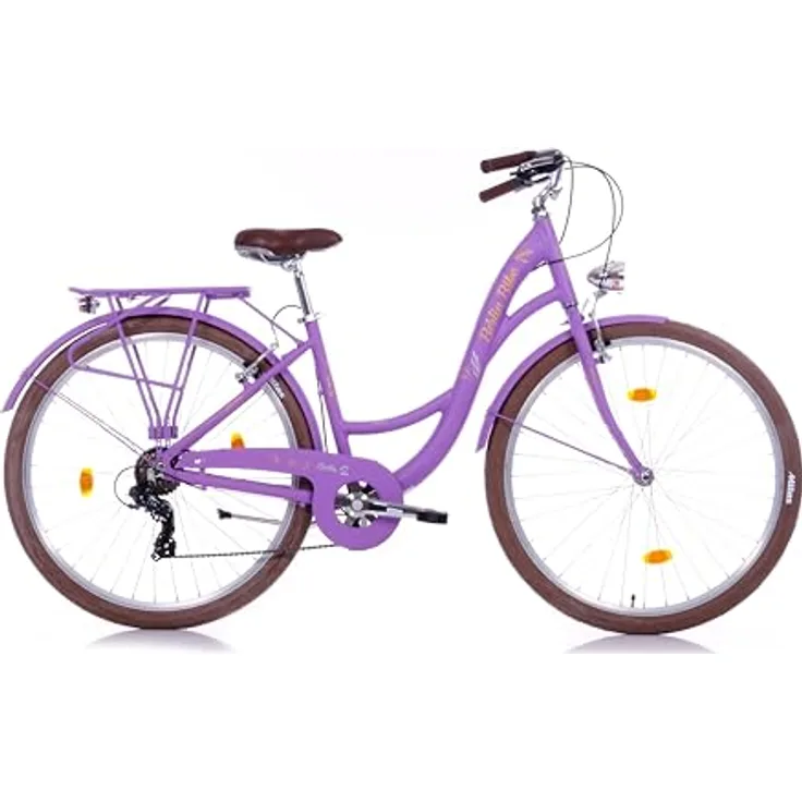 BERLIN BIKE City Bike Bella 2 – 28 Zoll Damen Dutch Bike mit Shimano 7-Gang Schaltung, elegantes Vintage-Design