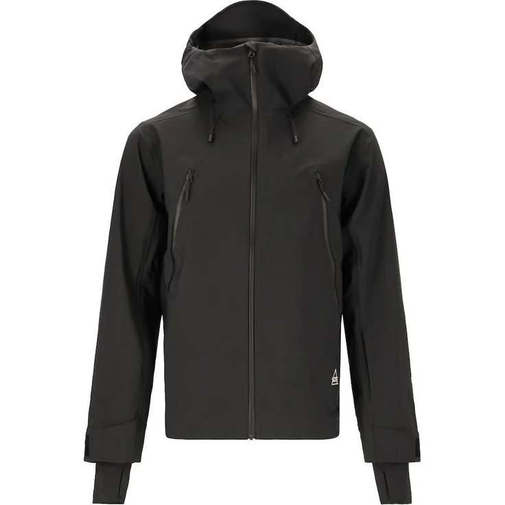 SOS Hoverla 3L Shell Jacket, Herren Skijacke aus 4-Wege-Stretchmaterial, Schwarz, M, wasserdicht und atmungsaktiv