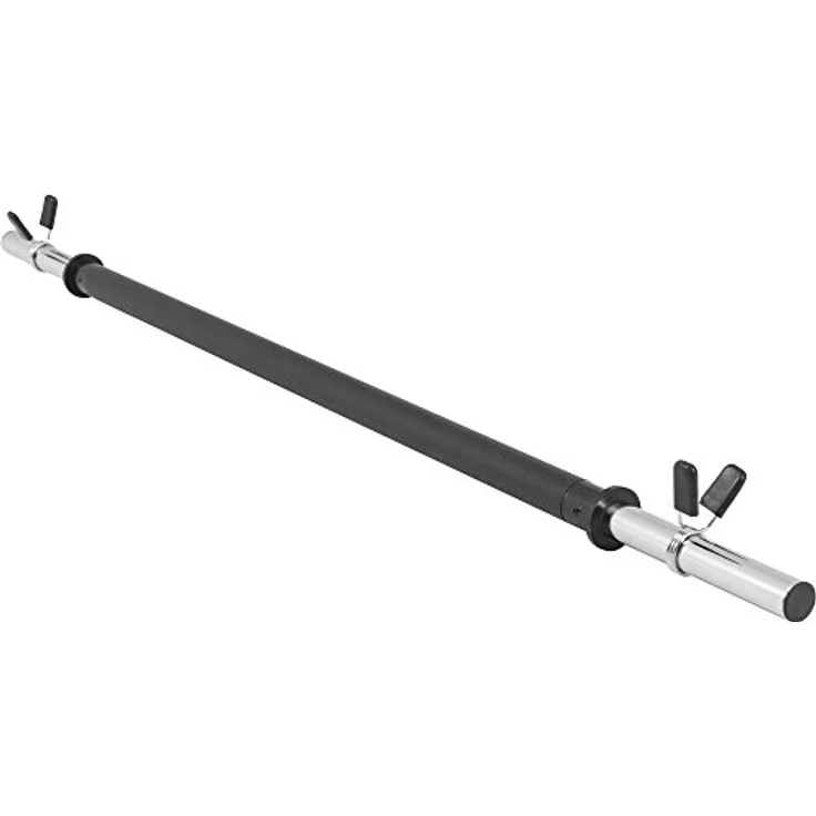 GORILLA SPORTS® Aerobic Langhantel - 130 cm, Einzeln/Set, mit/ohne Gewichte, 30mm, mit Federverschlüsse, aus Kunststoff, Schwarz - Langhantelstange, Hantelstange für Fitness, Krafttraining – Bild 1