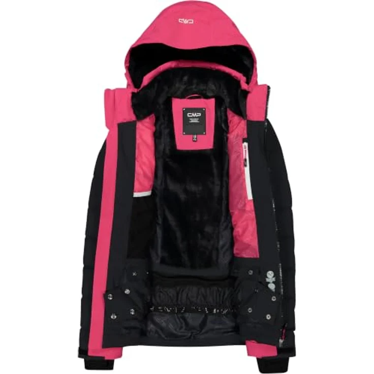 F.lli Campagnolo GmbH Woman Ski Jacket Zip Hood, gesteppte Skijacke aus Stretchgewebe, atmungsaktiv, wasser- und winddicht, antracite, Größe 42 – Bild 4