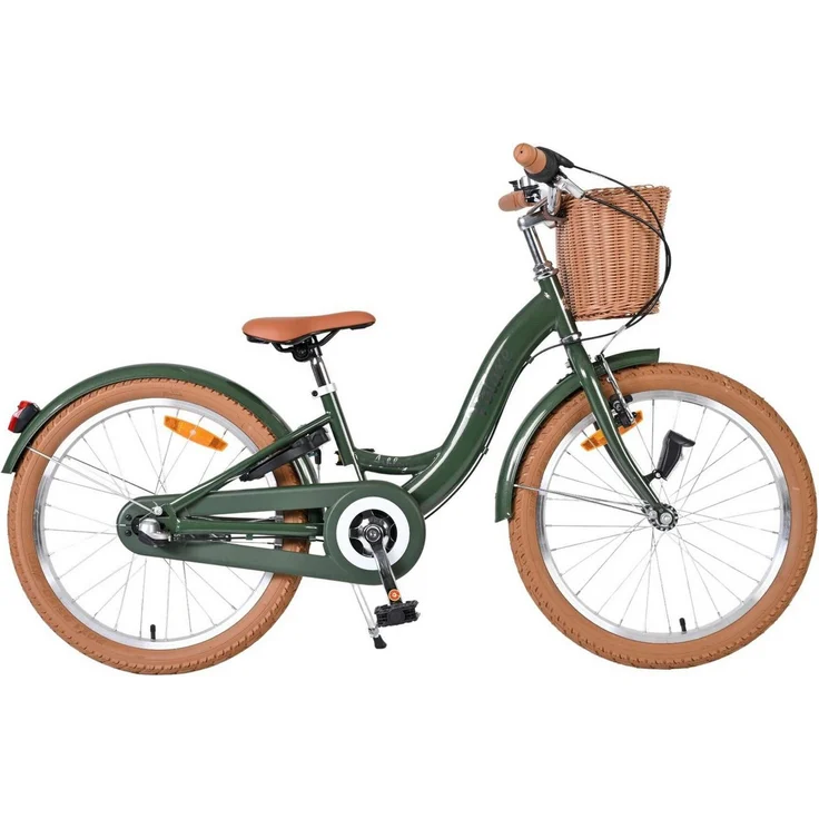 Volare Ashley 20 Zoll Mädchenfahrrad Grün, Shimano Nexus 3 Gangschaltung, Frontkorb und Licht