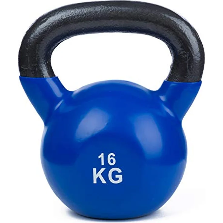 Sport-Thieme Kettlebell Vinyl | Kugelhantel, Gewichtskugel aus Gusseisen mit Soft-Vinyloberfläche | In acht Gewichtsvarianten: 4-24 kg | Markenqualität – Bild 2