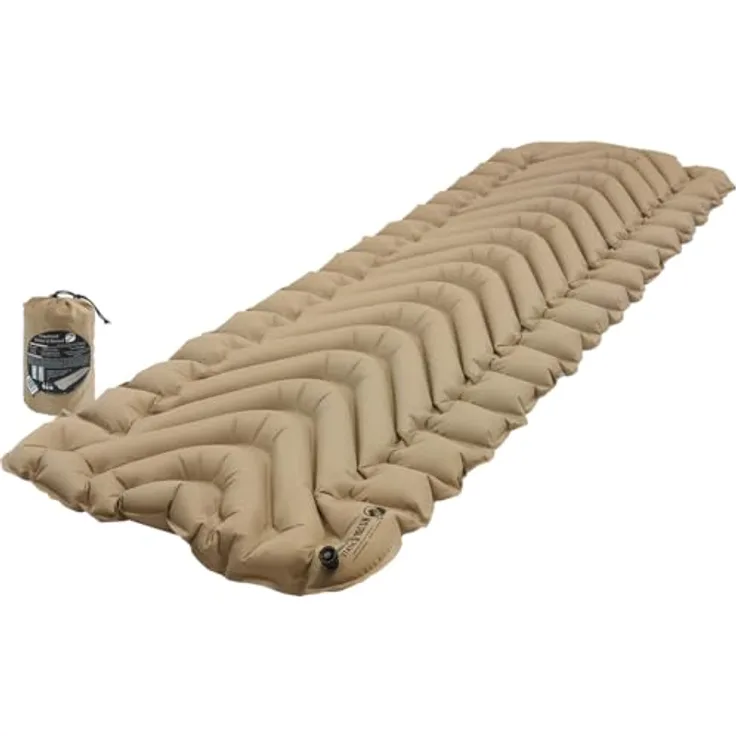 Klymit Unisex's Insulated Static V Sleeping Pad, Coyote Sand-2020, Leicht und kompakt mit v-förmigem Design für optimalen Komfort und Unterstützung