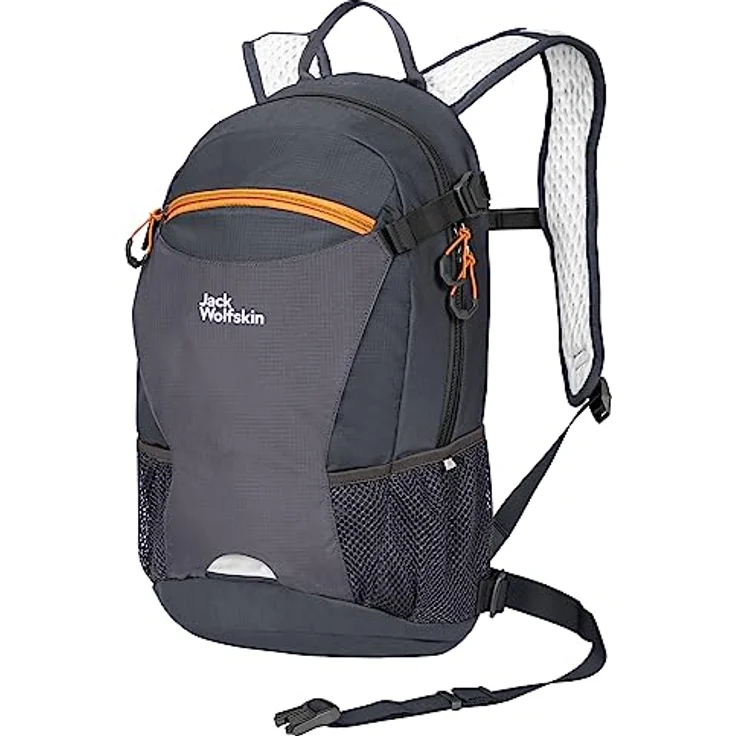 Jack Wolfskin Velocity 12 Bikerucksack, Ebony, nachhaltiges Tragesystem, Helmfixierung