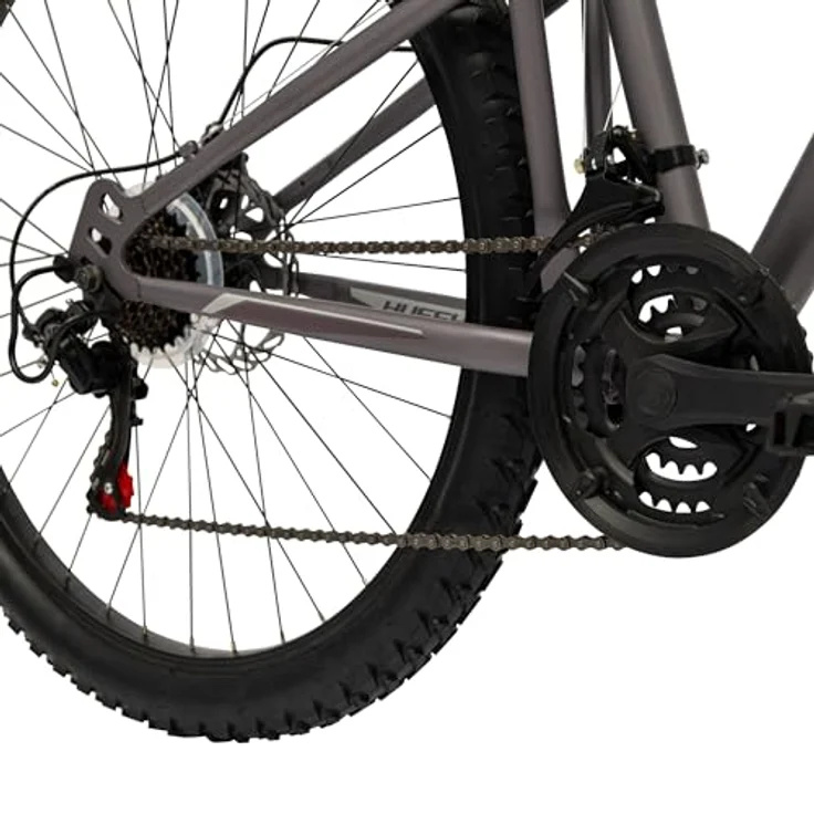 Huffy Marker Mountain Bike 27,5", Grau, 21-Gang Shimano, vollgefedert, höhenverstellbarer Sattel – Bild 4