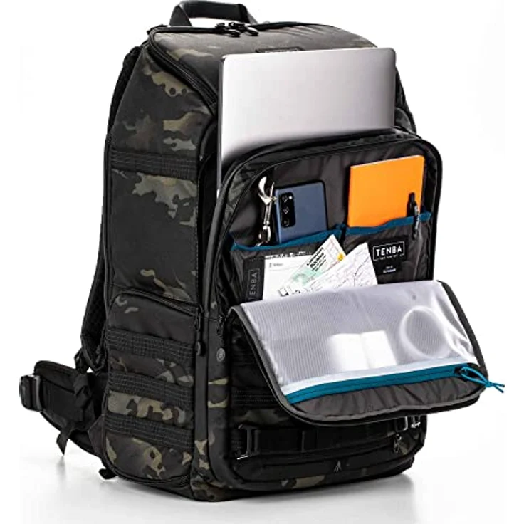 Tenba Sac AXIS V2 Backpack Multicam 32L Noir, Wanderrucksack mit Accessoire für Image & Sound – Bild 5