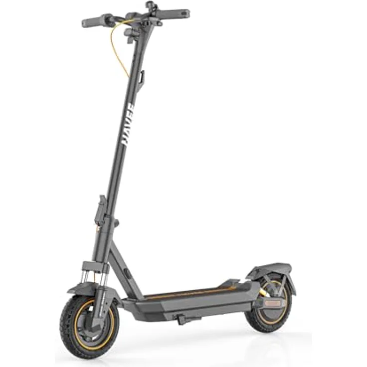 NAVEE GT3 Max E-Scooter - 75 km Reichweite, 1000 W Motor, Vollfederung, Apple Find My, App-Steuerung, TCS, E-ABS, 20 km/h, Straßenzulassung, Schwarz-Gold