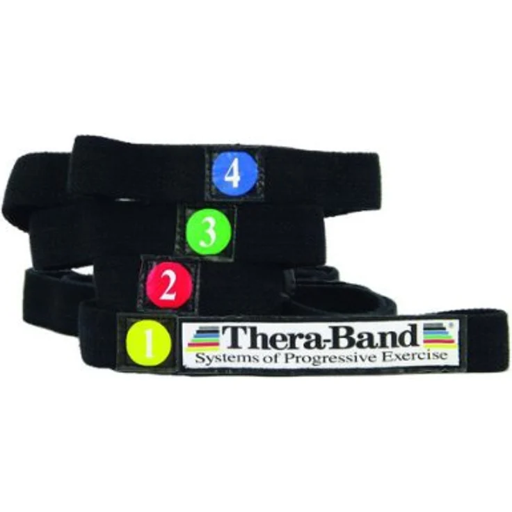 THERABAND Widerstandstrainer Stretching Band, 140 cm, schwarz aus Baumwolle und Latex für Erwachsene – Bild 2