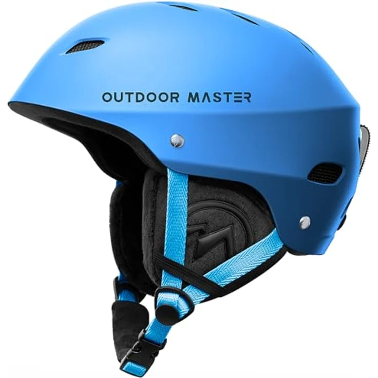 OutdoorMaster Kelvin Skihelm – Snowboardhelm mit ABS-Schale, EPS-Kern und 14 Belüftungsöffnungen, M, Blau – Bild 1