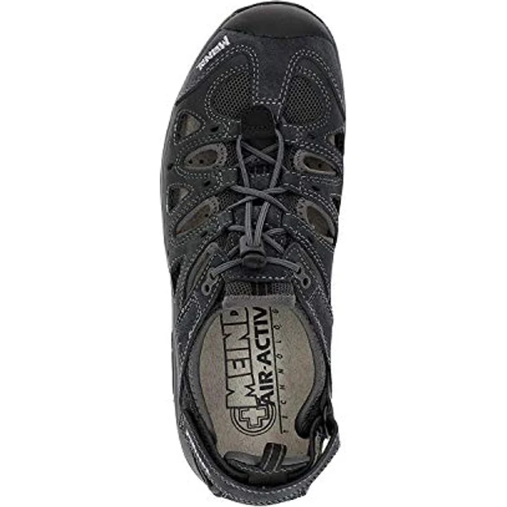 Meindl Herren Outdoor Sandalen Hawaii, Freizeit Sandalen aus Nubuk- und Veloursleder mit Zehenschutz, Schnellschnürsystem und Vibram-Gummisohle, Schwarz – Bild 5