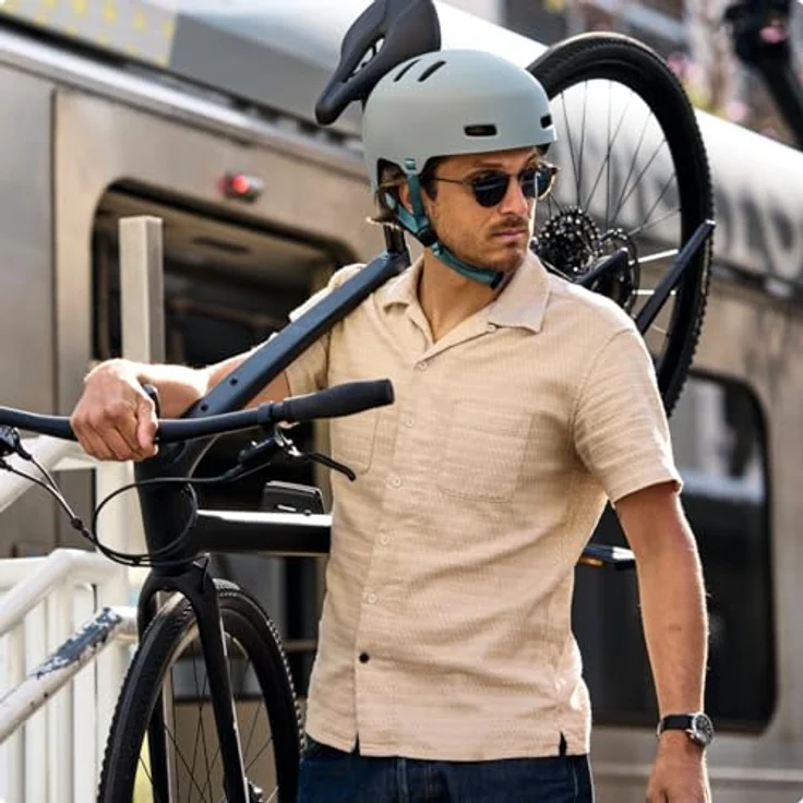 ABUS Fahrradhelm XOXO, Cityhelm im Skater-Look für Skateboard, Fahrrad und Scooter, optimiertes Kinnpolster, Größe L, Grau – Bild 5