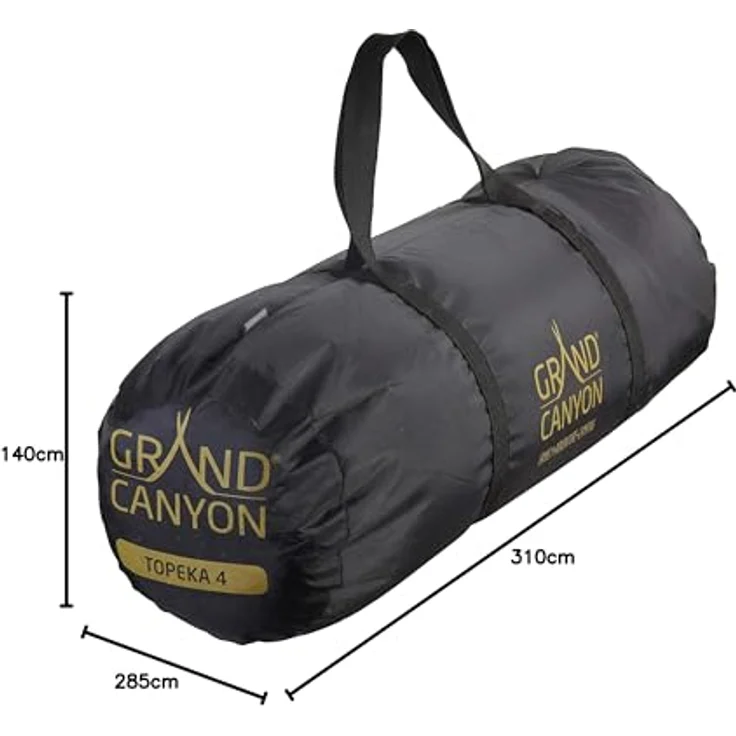 Grand Canyon Topeka Zelt blue grass, wasserdichtes Familienzelt mit 310 x 285 x 140 cm, atmungsaktivem Innenzelt und Apsis – Bild 2