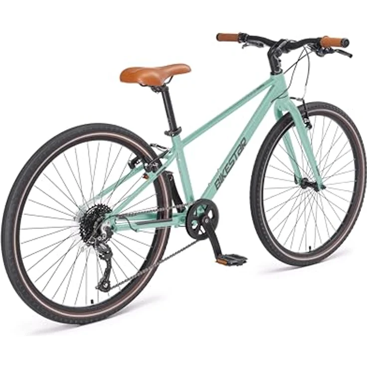 BIKESTAR Leichtgewicht 10 kg City Bike Aluminium | 26 Zoll 9 Gang Shimano Schaltung Ultra Leicht | Grün – Bild 4